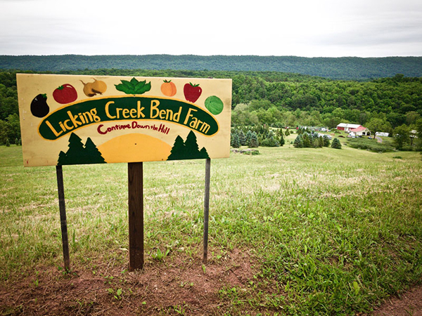 Licking Creek sign